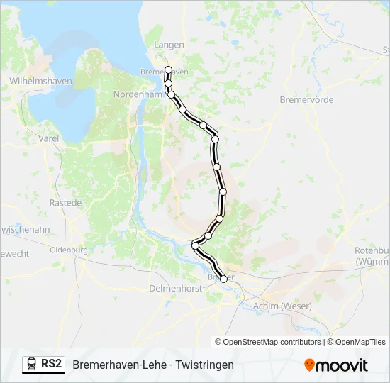 RS2 Train Line Map