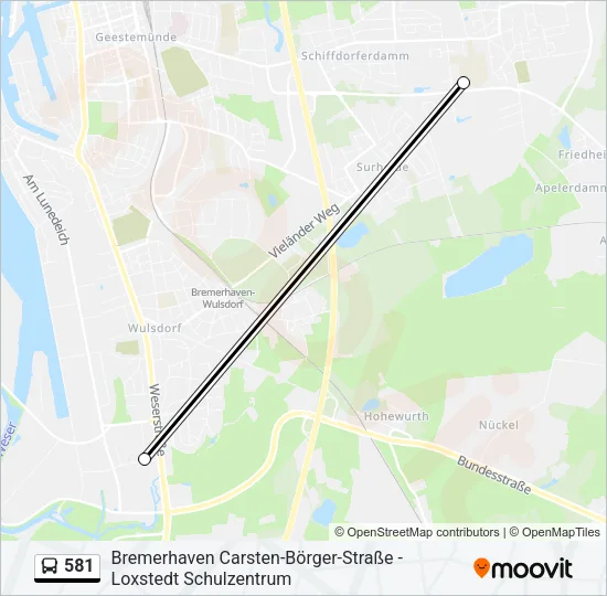 581 Bus Line Map