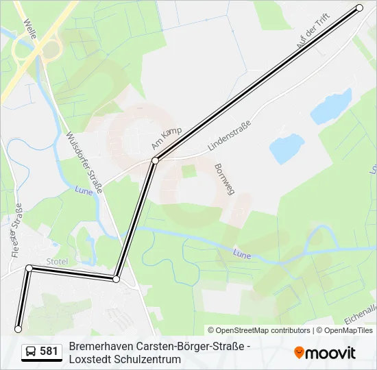 581 Bus Line Map