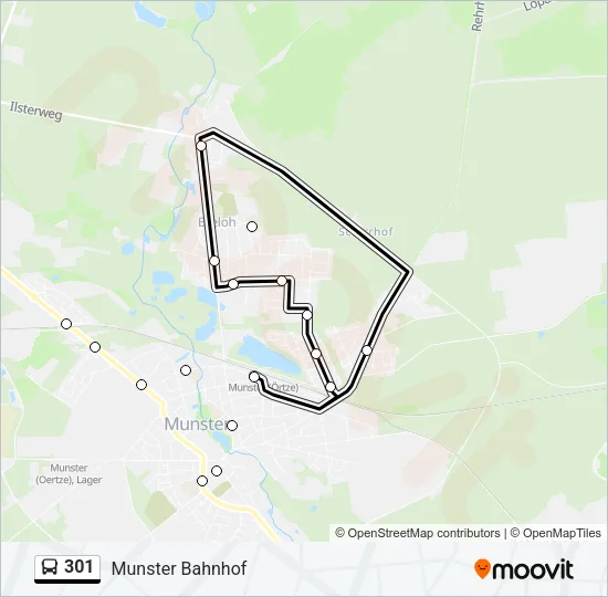 301 Bus Line Map