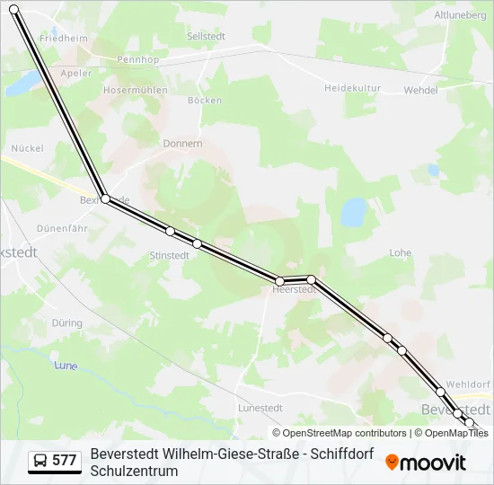 577 Bus Line Map