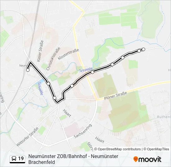 19 Bus Line Map