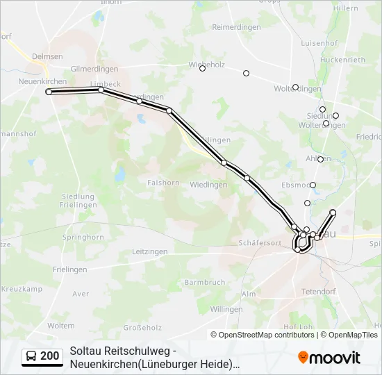 200 Bus Line Map