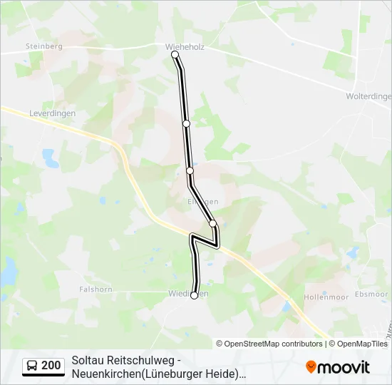 200 Bus Line Map