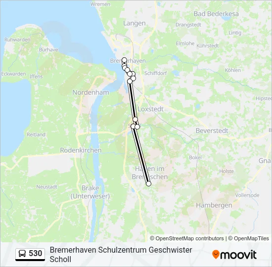530 Bus Line Map