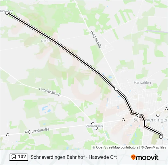 102 Bus Line Map