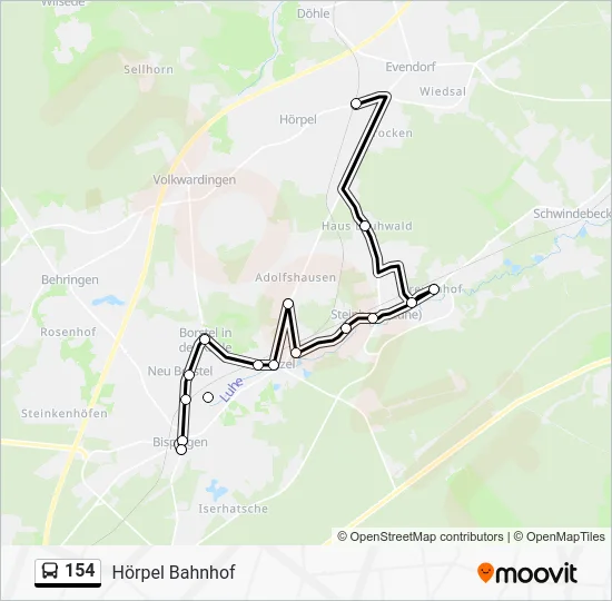 Автобус 154: карта маршрута