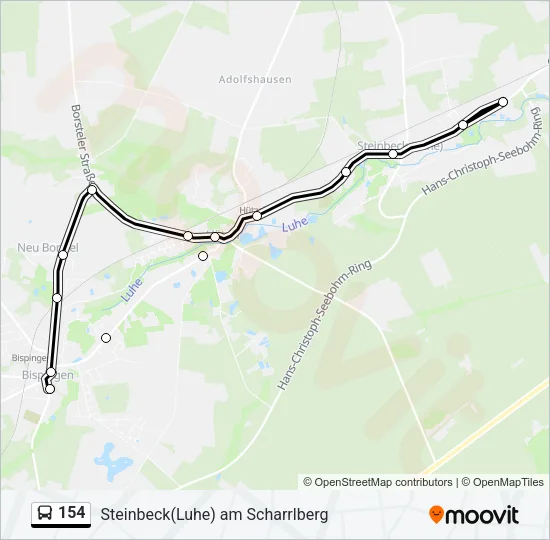 154 Bus Line Map