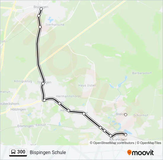 300 Bus Line Map