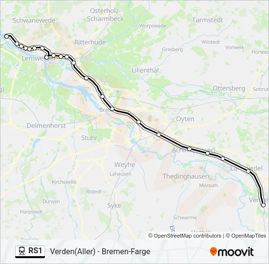 RS1 Train Line Map