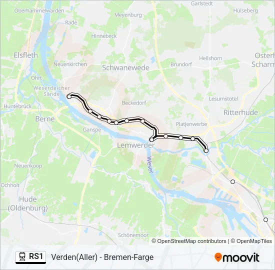 RS1 Train Line Map