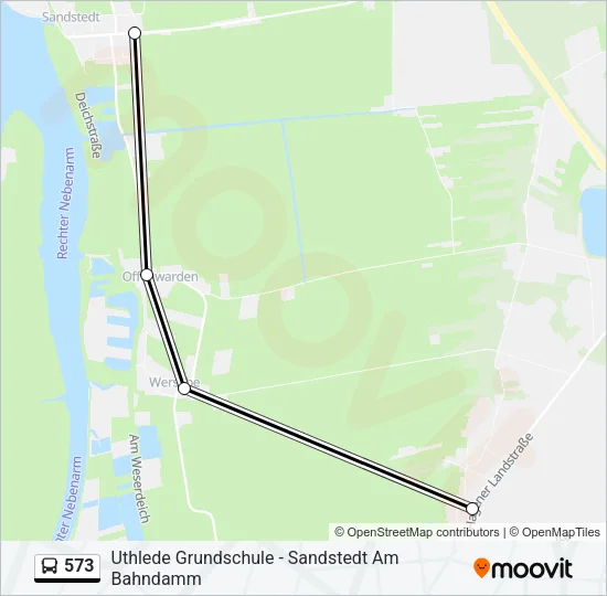 573 Bus Line Map