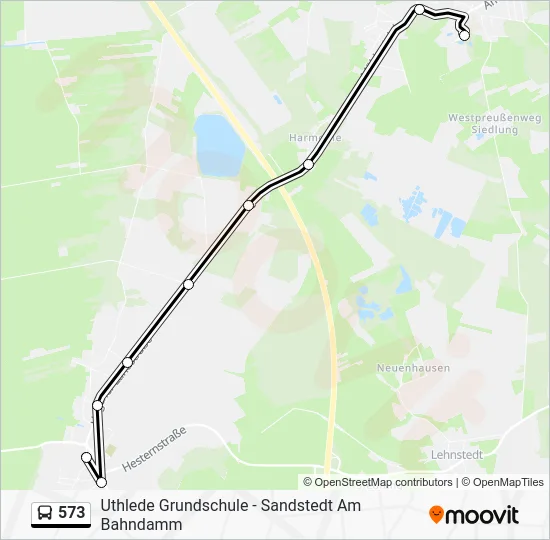 Автобус 573: карта маршрута