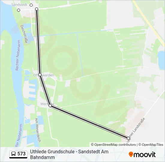 573 Bus Line Map