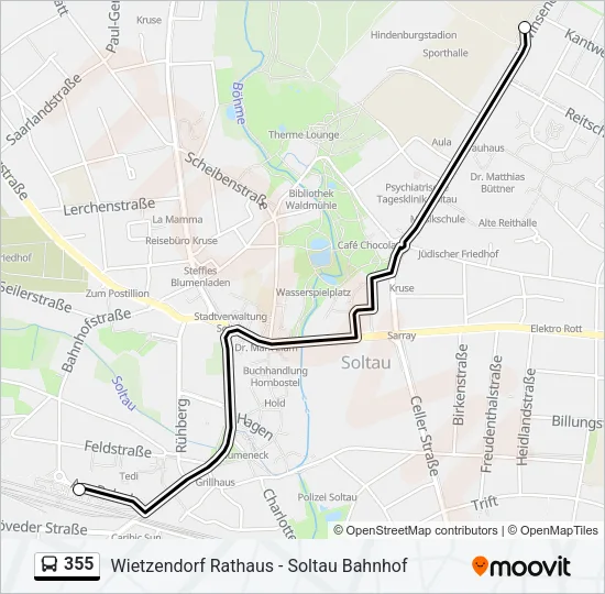 355 Bus Line Map