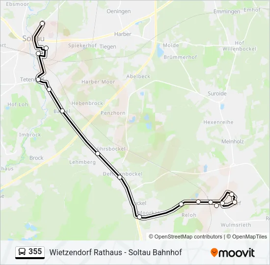 355 Bus Line Map