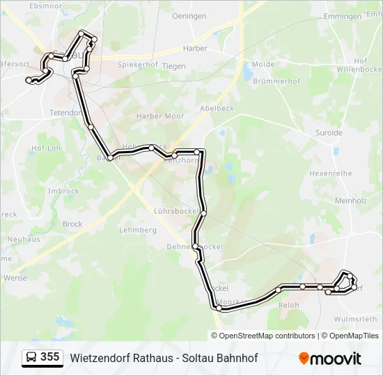 355 Bus Line Map