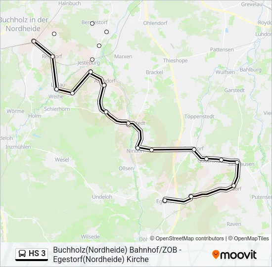 HS 3 Bus Line Map