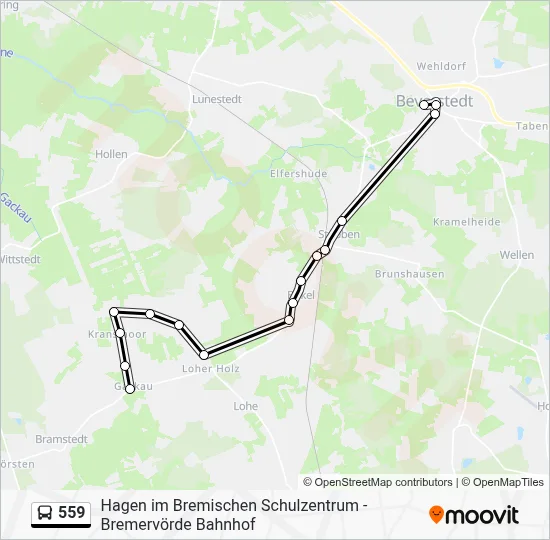 559 Route: Fahrpläne, Haltestellen & Karten - Gackau(Bramstedt) Neuer ...