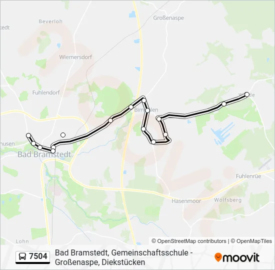 Автобус 7504: карта маршрута