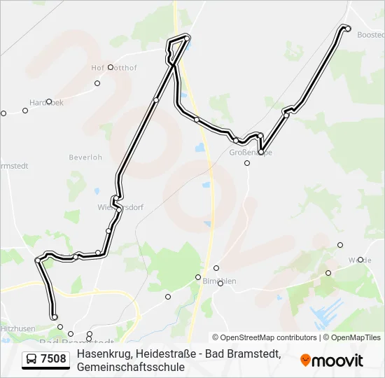 Автобус 7508: карта маршрута