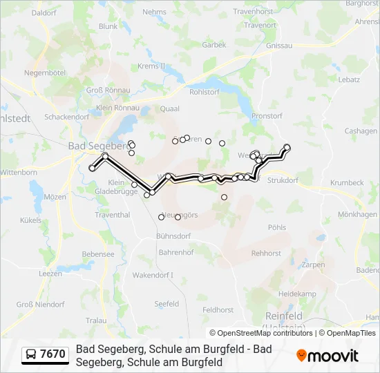 Автобус 7670: карта маршрута