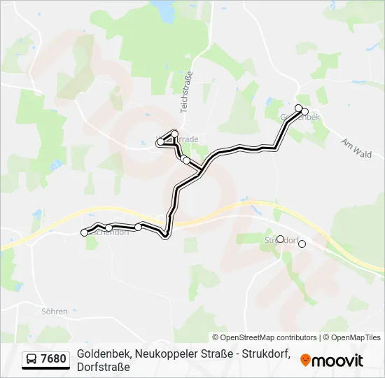 Автобус 7680: карта маршрута