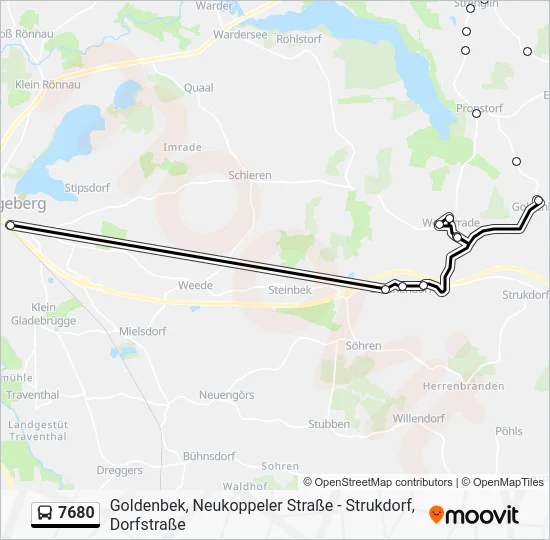 Автобус 7680: карта маршрута