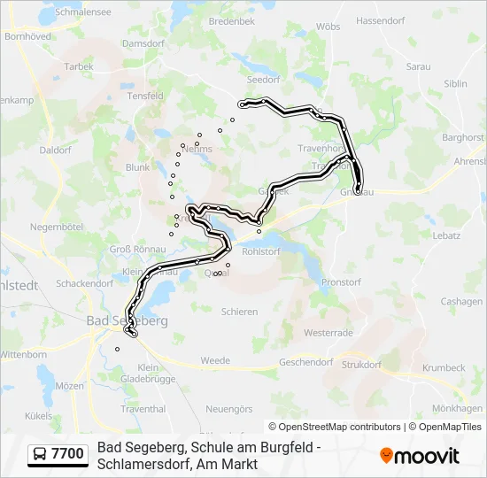 Автобус 7700: карта маршрута