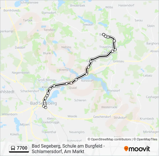 Автобус 7700: карта маршрута