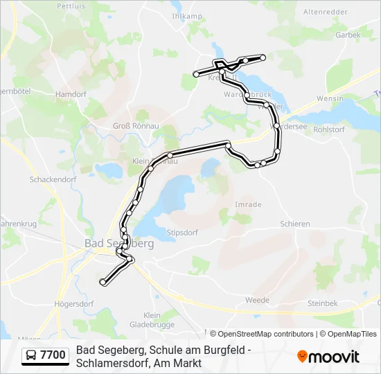 Автобус 7700: карта маршрута