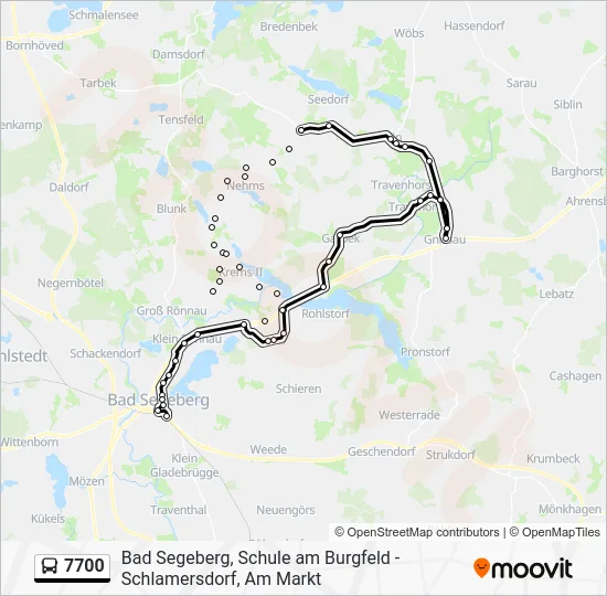 Автобус 7700: карта маршрута