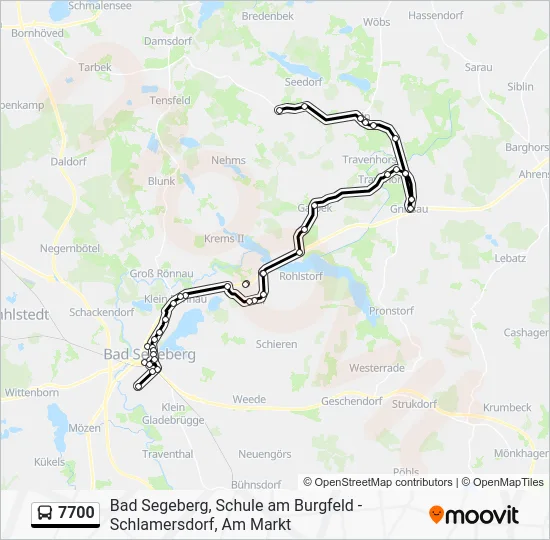 Автобус 7700: карта маршрута