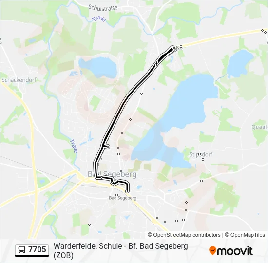 Автобус 7705: карта маршрута