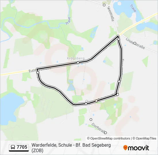 Автобус 7705: карта маршрута