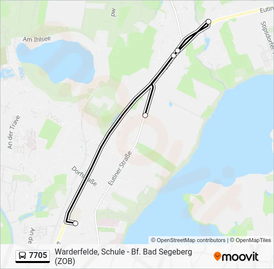 Автобус 7705: карта маршрута