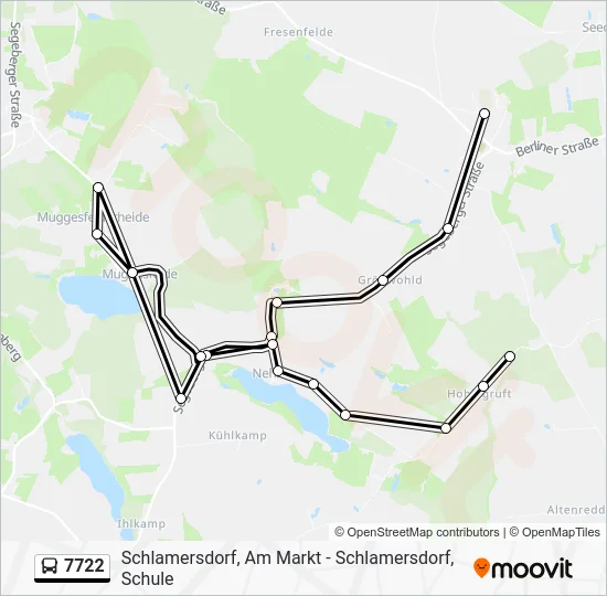 Автобус 7722: карта маршрута