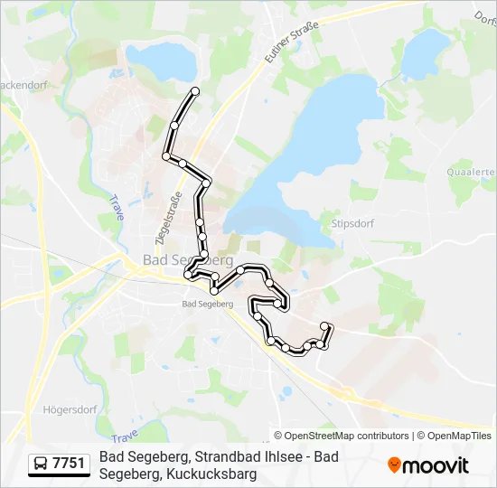 Автобус 7751: карта маршрута