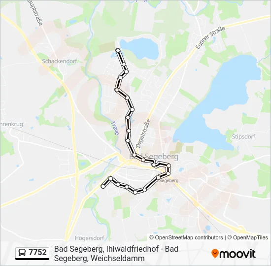 Автобус 7752: карта маршрута