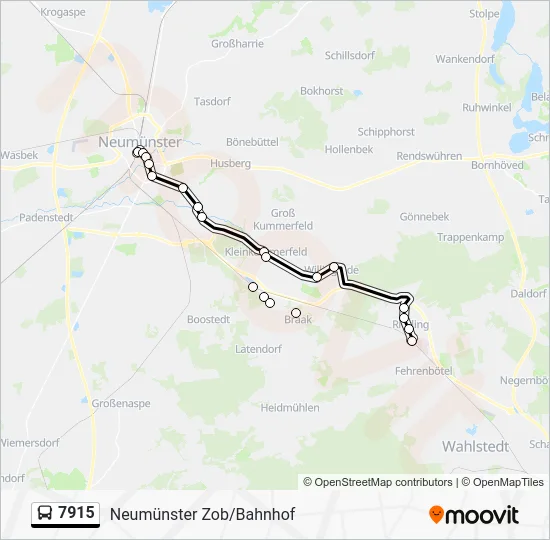 Автобус 7915: карта маршрута