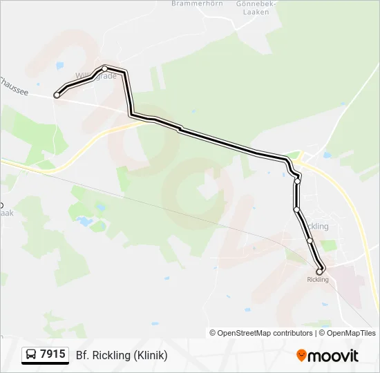 Автобус 7915: карта маршрута