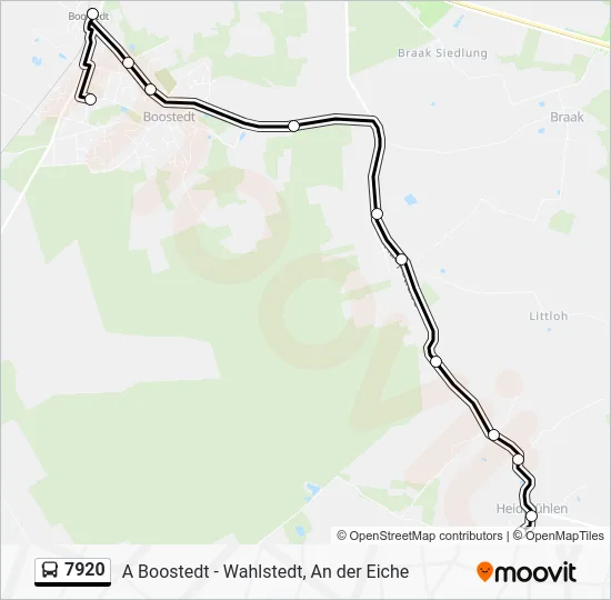 Автобус 7920: карта маршрута