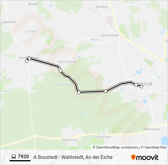 Автобус 7920: карта маршрута