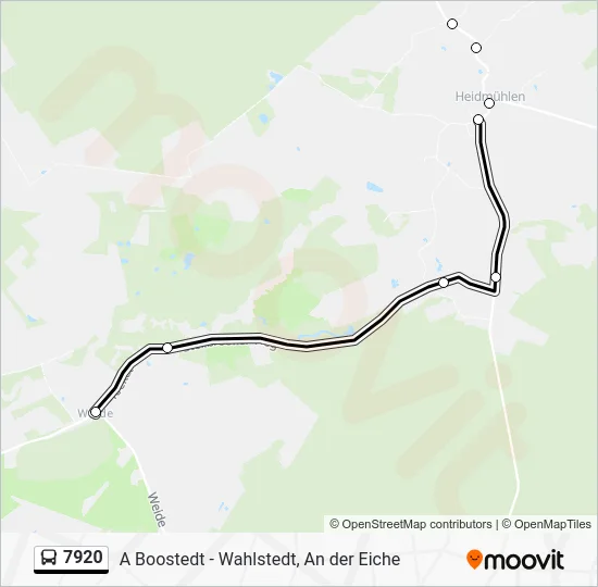 Автобус 7920: карта маршрута