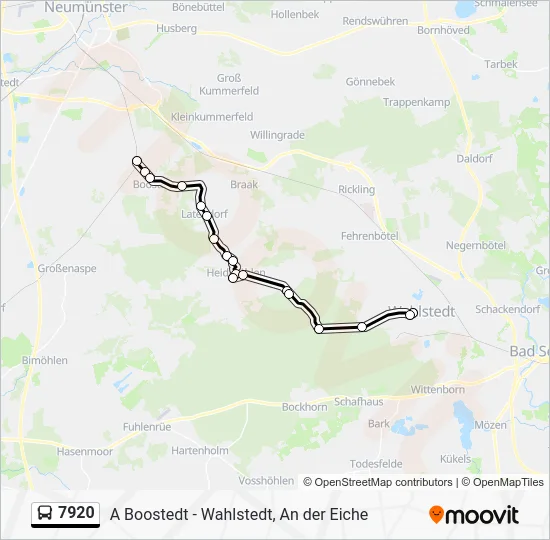 Автобус 7920: карта маршрута