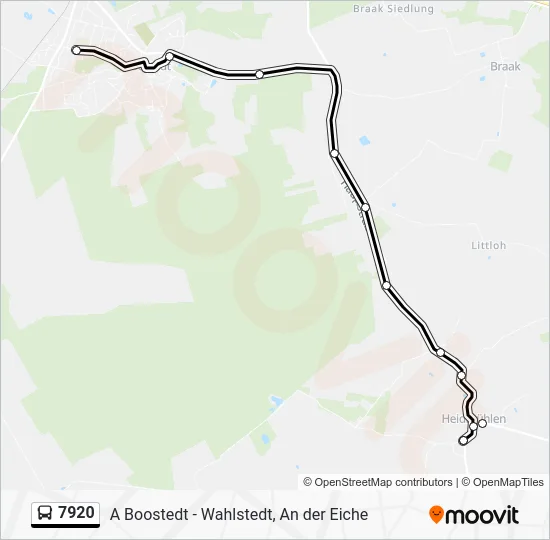Автобус 7920: карта маршрута