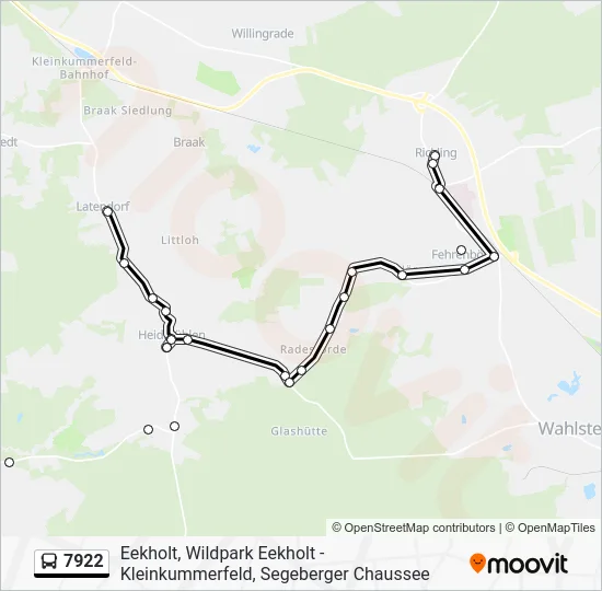 Автобус 7922: карта маршрута