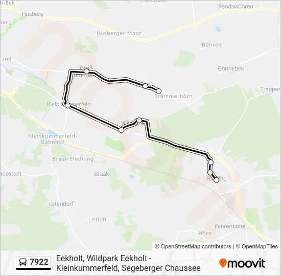 Автобус 7922: карта маршрута