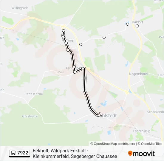 Автобус 7922: карта маршрута