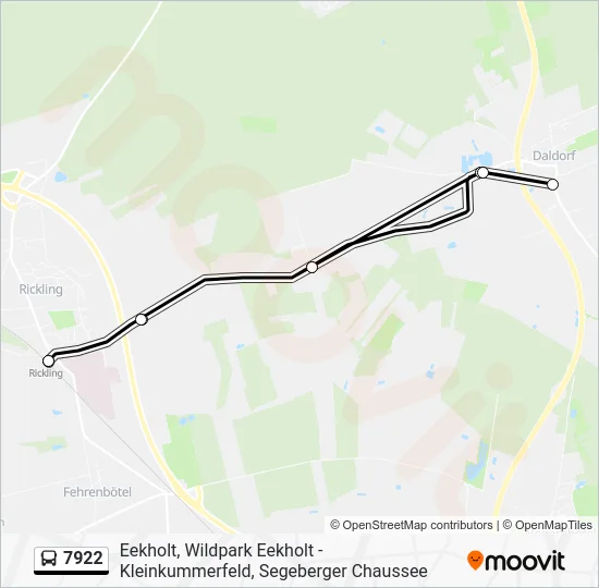 Автобус 7922: карта маршрута